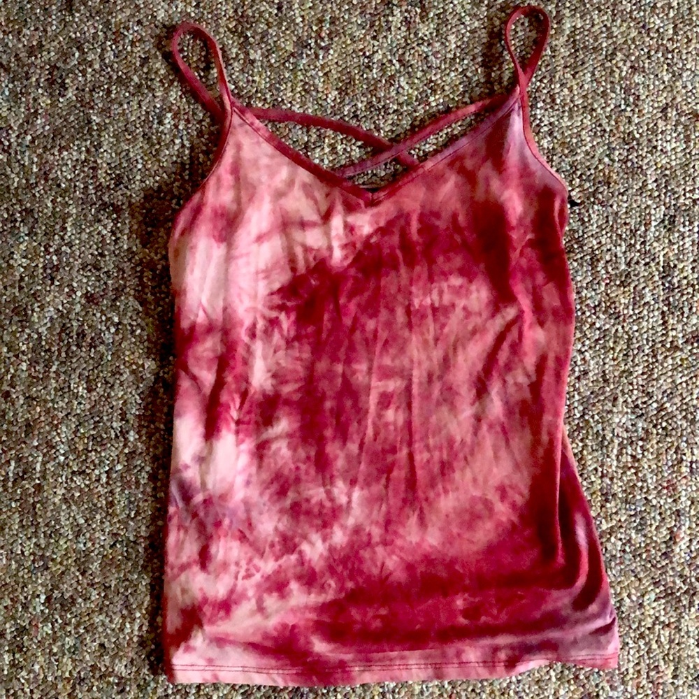 Rue 21 red tie dye tank top